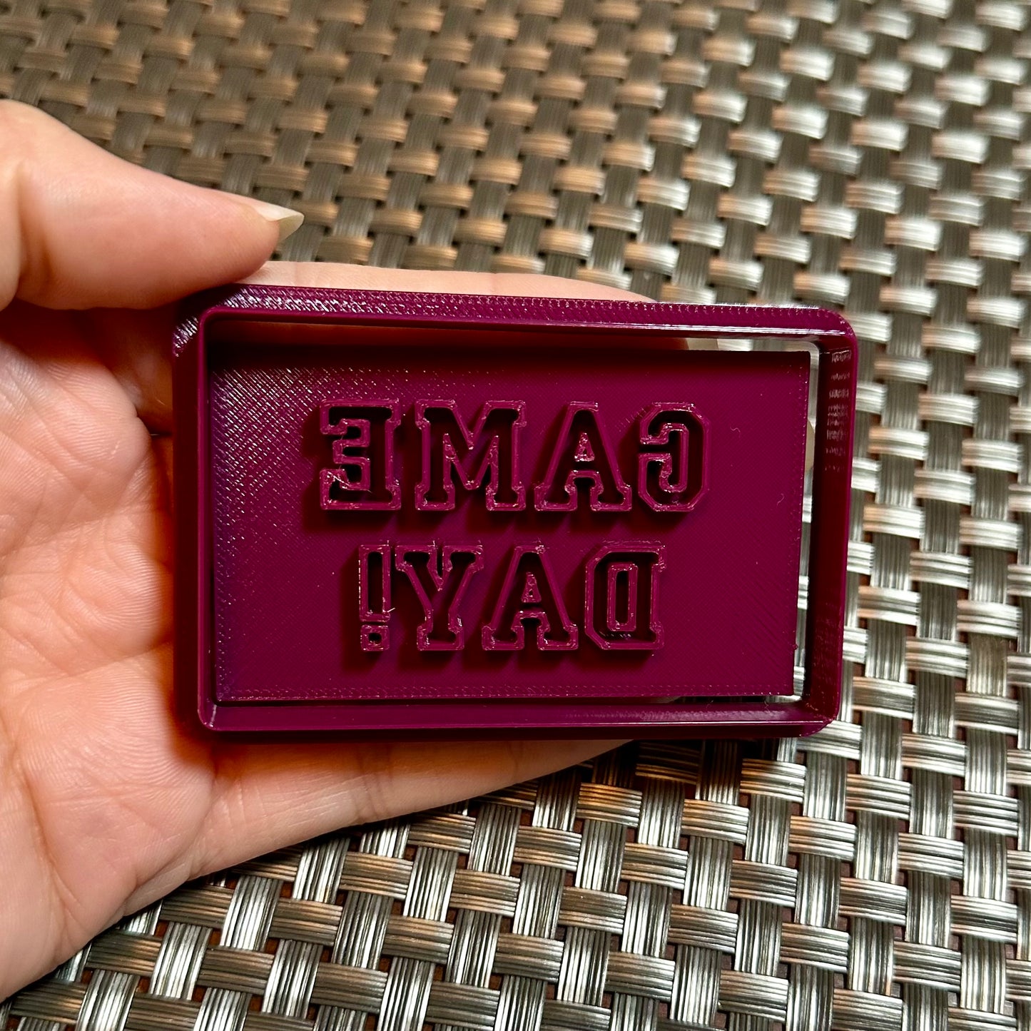 Game Day! - Custom 3D Printed Cookie Cutter + Stamp Combo