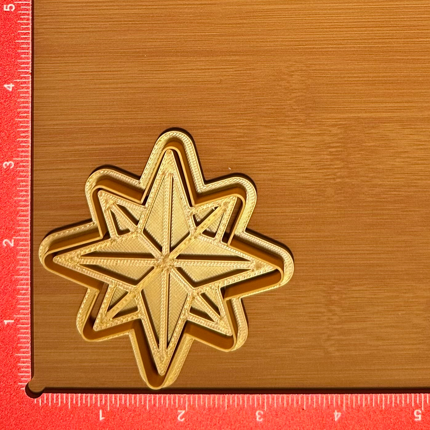 8-Point Star - Custom 3D Printed Cookie Cutter + Stamp Combo
