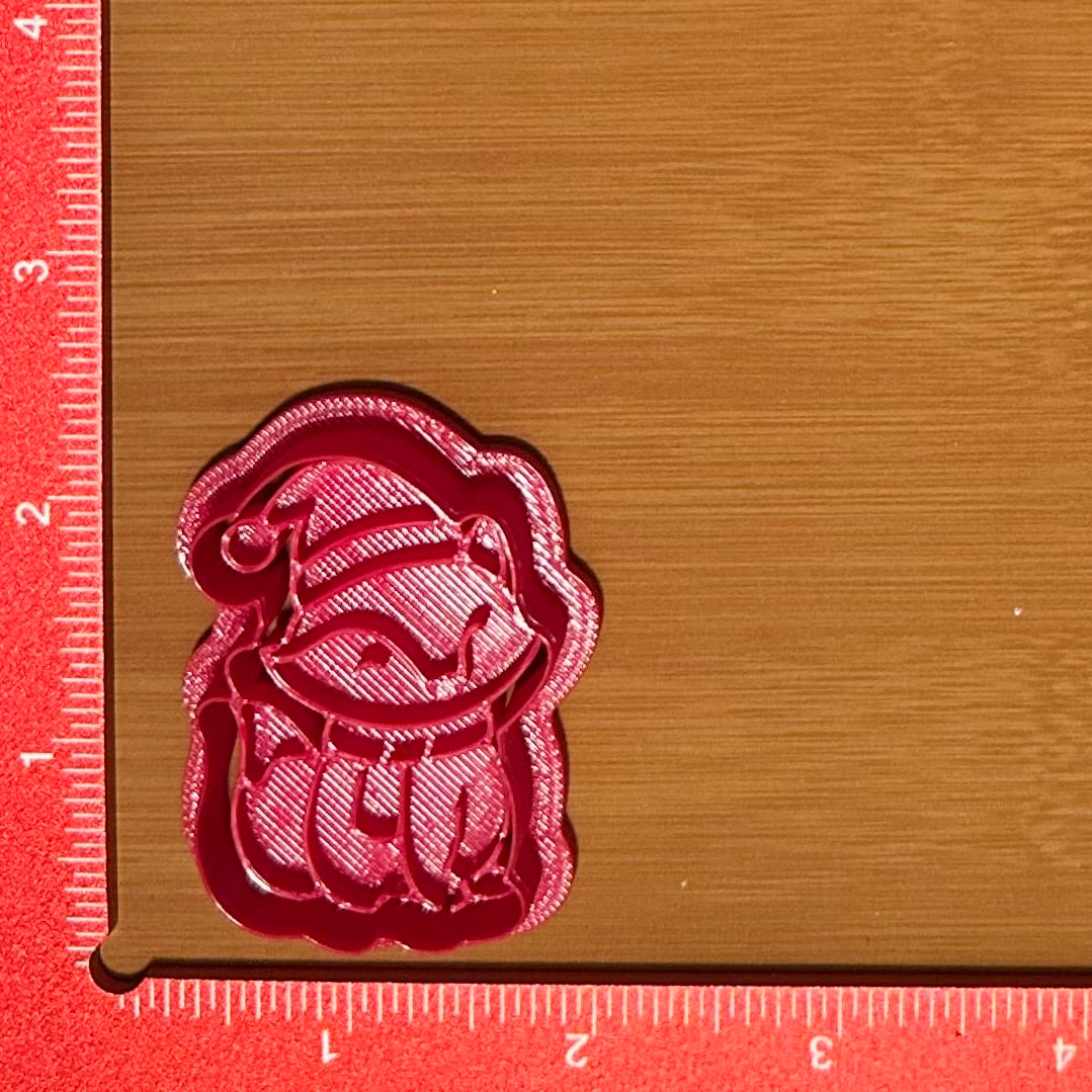 Christmas Fox - Custom 3D Printed Cookie Cutter + Stamp Combo