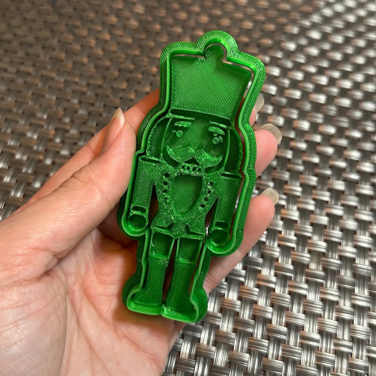 Nutcracker with Pointed Hat - Custom 3D Printed Cookie Cutter + Stamp Combo