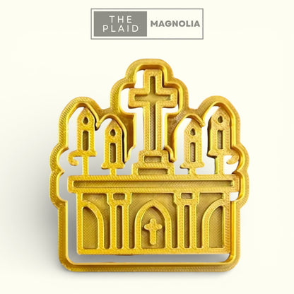 Altar - Custom 3D Printed Cookie Cutter + Stamp Combo