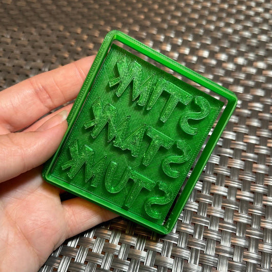 Stink Stank Stunk - Custom 3D Printed Cookie Cutter + Stamp Combo