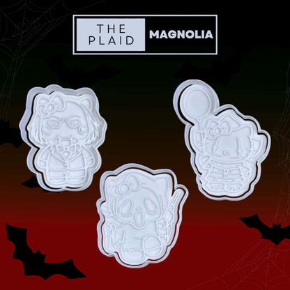 Hello Kitty Horror - Custom 3D Printed Cookie Cutter + Stamp Combo