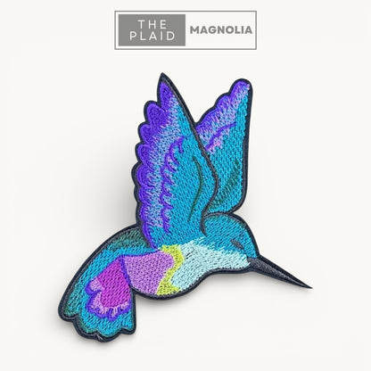 Teal Hummingbird - Embroidered Patch