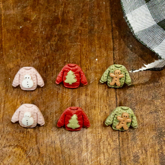 Ugly Christmas Sweater Studs