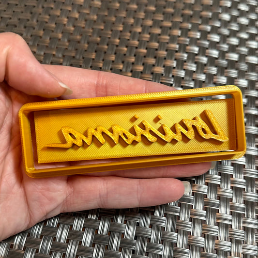 Louisiana Text - Custom 3D Printed Cookie Cutter + Stamp Combo