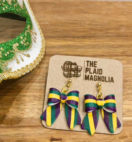 Carnival Season Plaid Bows