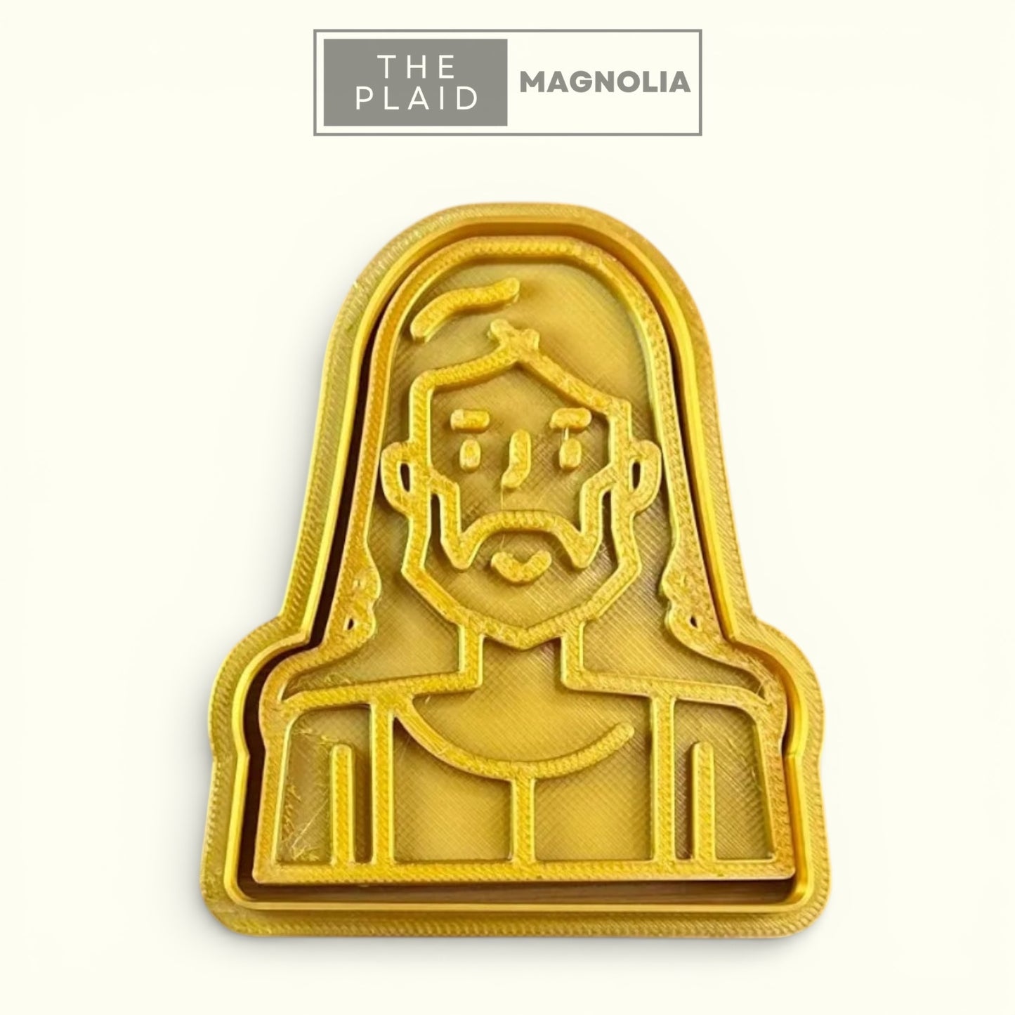 Jesus Bust - Custom 3D Printed Cookie Cutter + Stamp Combo