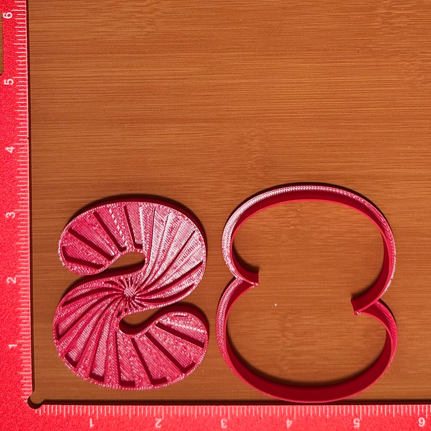 Letter with Peppermint Swirl Pattern - Custom 3D Printed Cookie Cutter + Stamp Combo