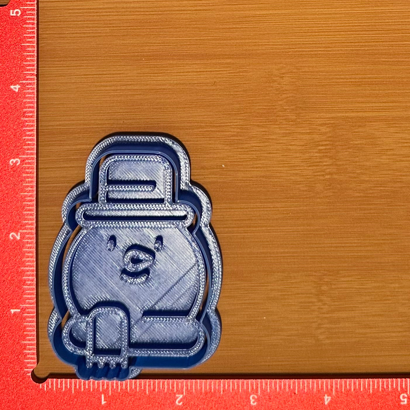 Snowman Head - Custom 3D Printed Cookie Cutter + Stamp Combo