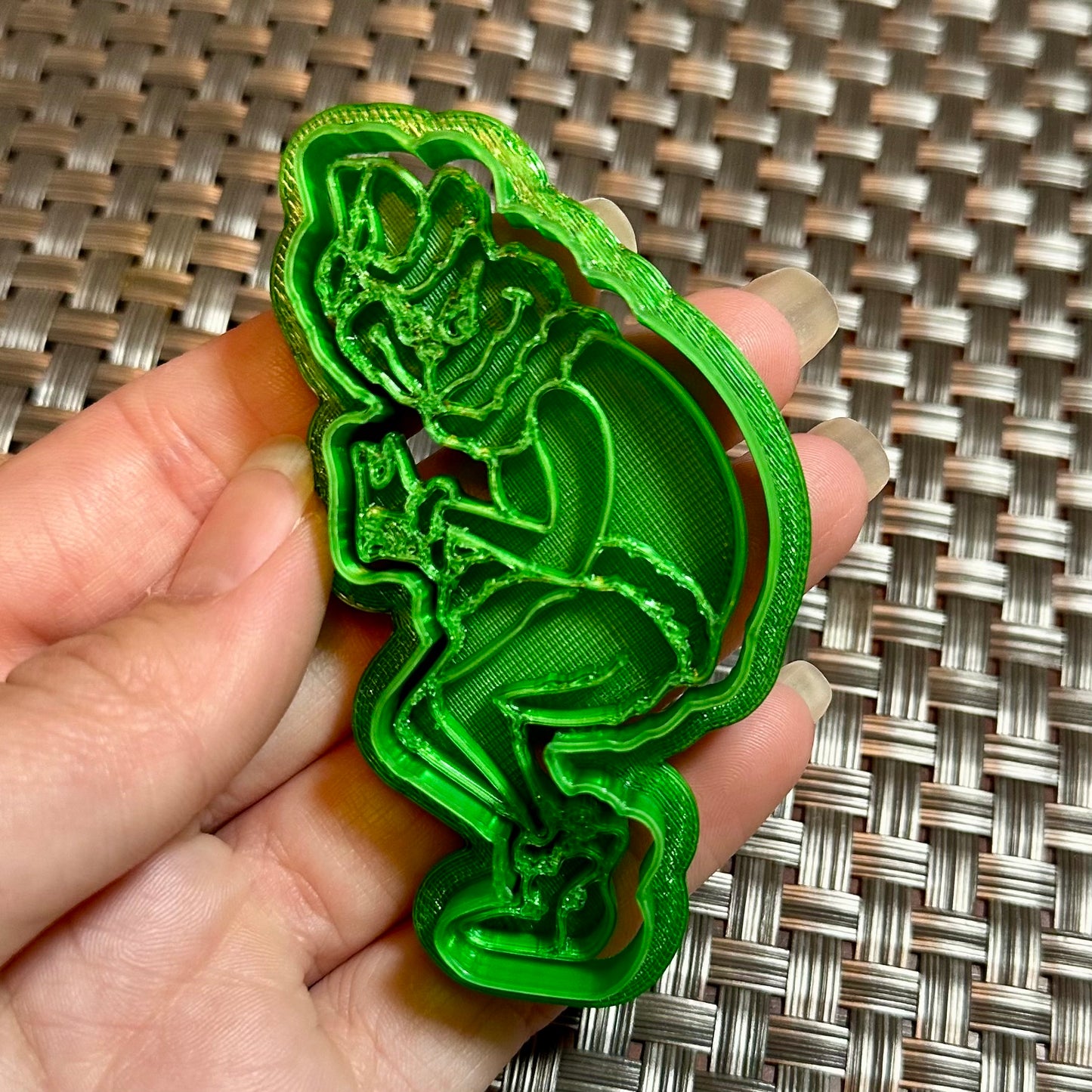 Sneaking Grinch - Custom 3D Printed Cookie Cutter + Stamp Combo