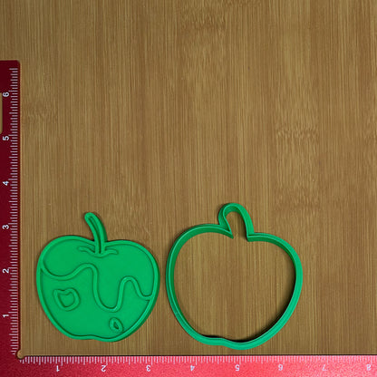 Poison Apple - Custom 3D Printed Cookie Cutter + Stamp Combo
