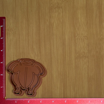 Turkey - Custom 3D Printed Cookie Cutter + Stamp Combo