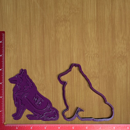 Texas A&M Reveille - Custom 3D Printed Cookie Cutter + Stamp Combo