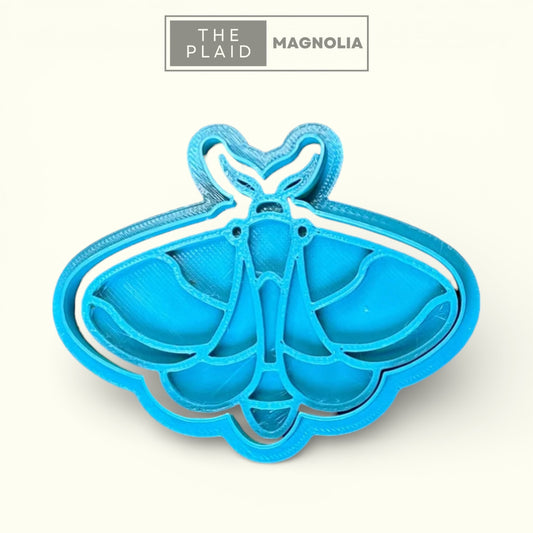 Moth - Custom 3D Printed Cookie Cutter + Stamp Combo