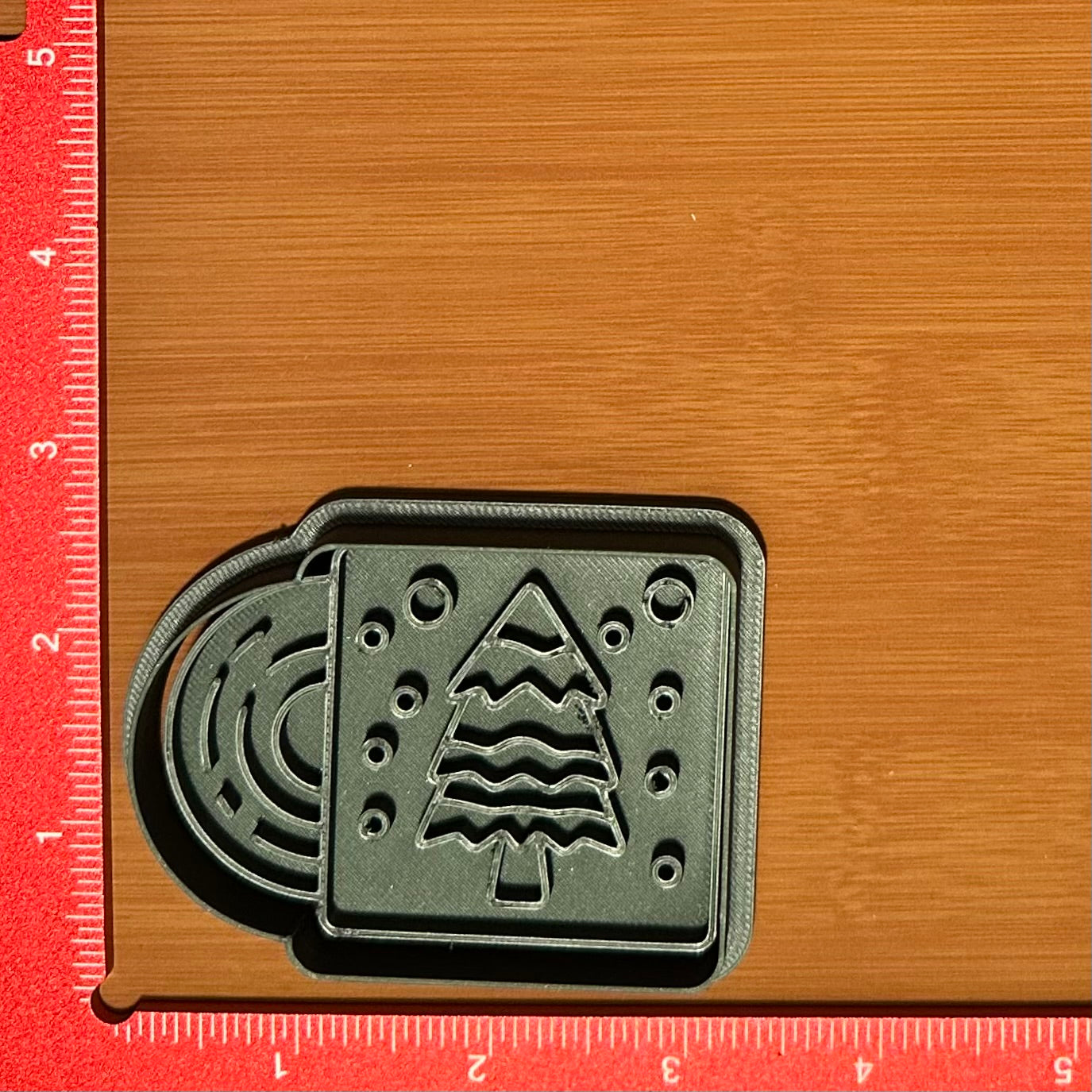 Christmas Record - Custom 3D Printed Cookie Cutter + Stamp Combo