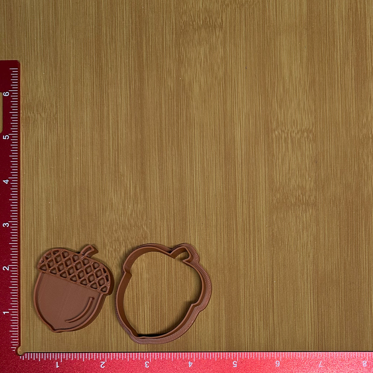 Acorn - Custom 3D Printed Cookie Cutter + Stamp Combo