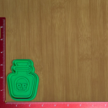 Poison Vial - Custom 3D Printed Cookie Cutter + Stamp Combo