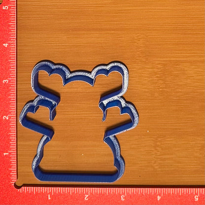 Snowman with Moose Antlers - Custom 3D Printed Cookie Cutter + Stamp Combo