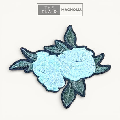 Small White Roses - Embroidered Patch