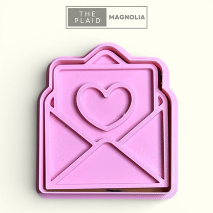 Love Letter - Custom 3D Printed Cookie Cutter + Stamp Combo