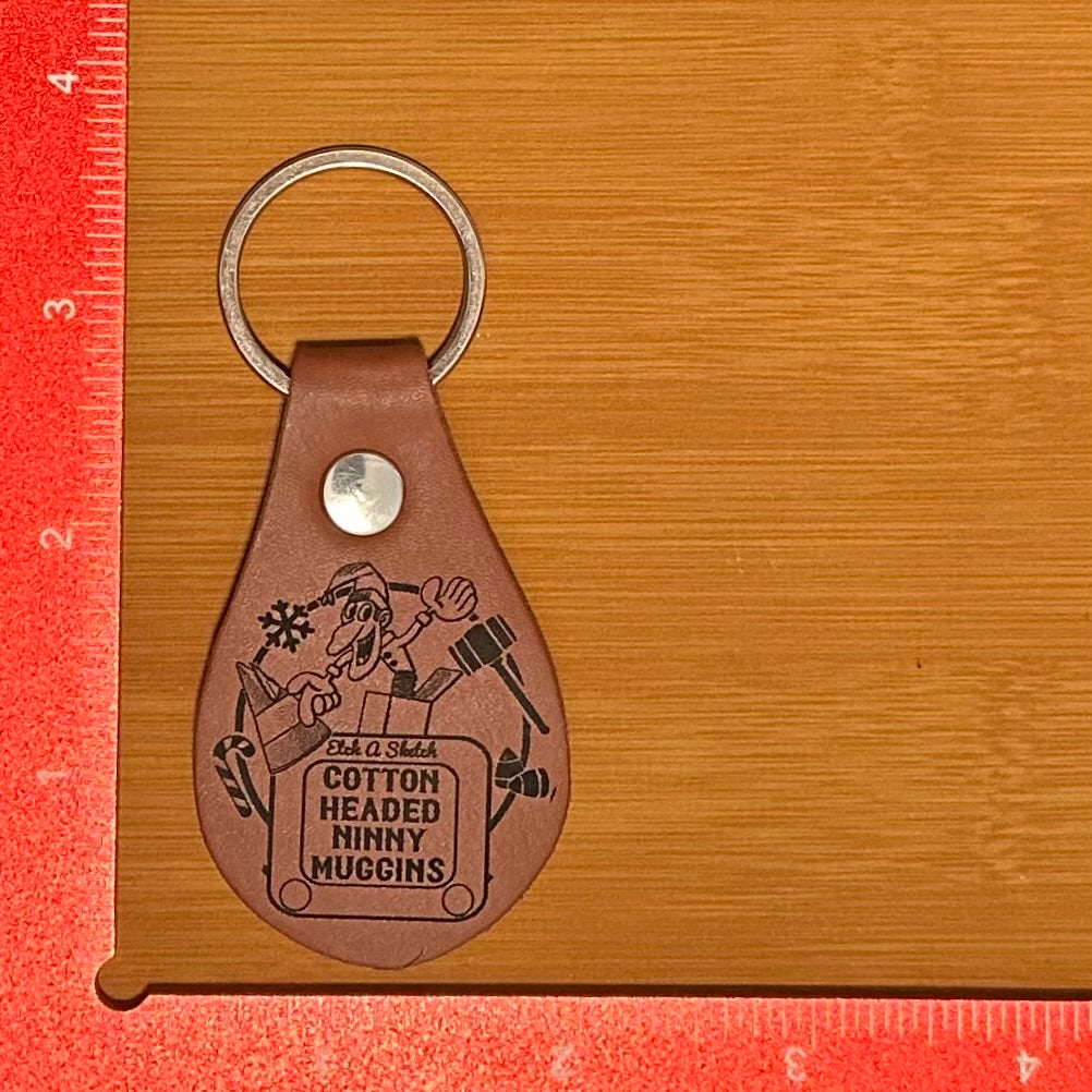 Elf, Cotton Headed Ninny Muggins - Laser Engraved Keychain