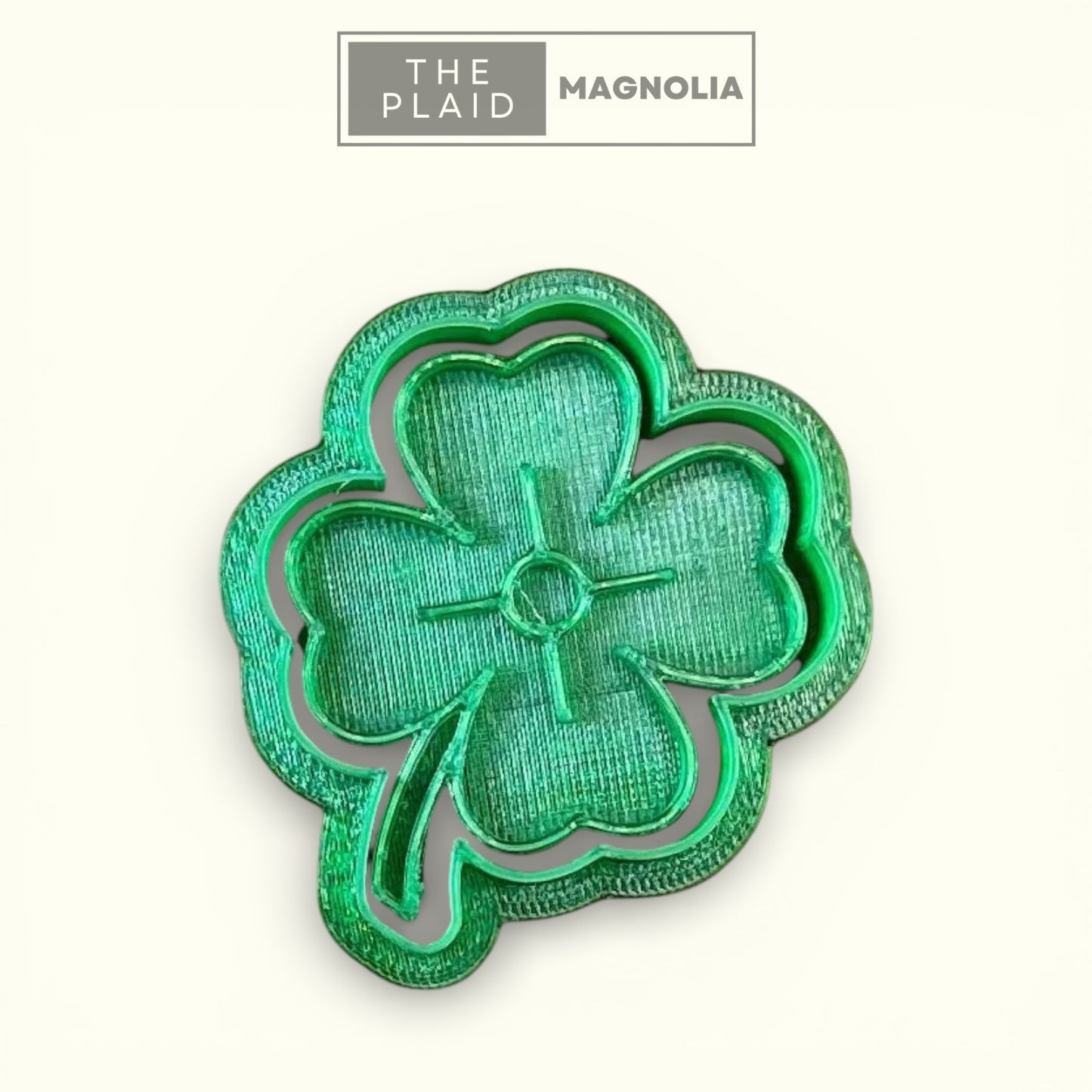 Clover - Custom 3D Printed Cookie Cutter + Stamp Combo