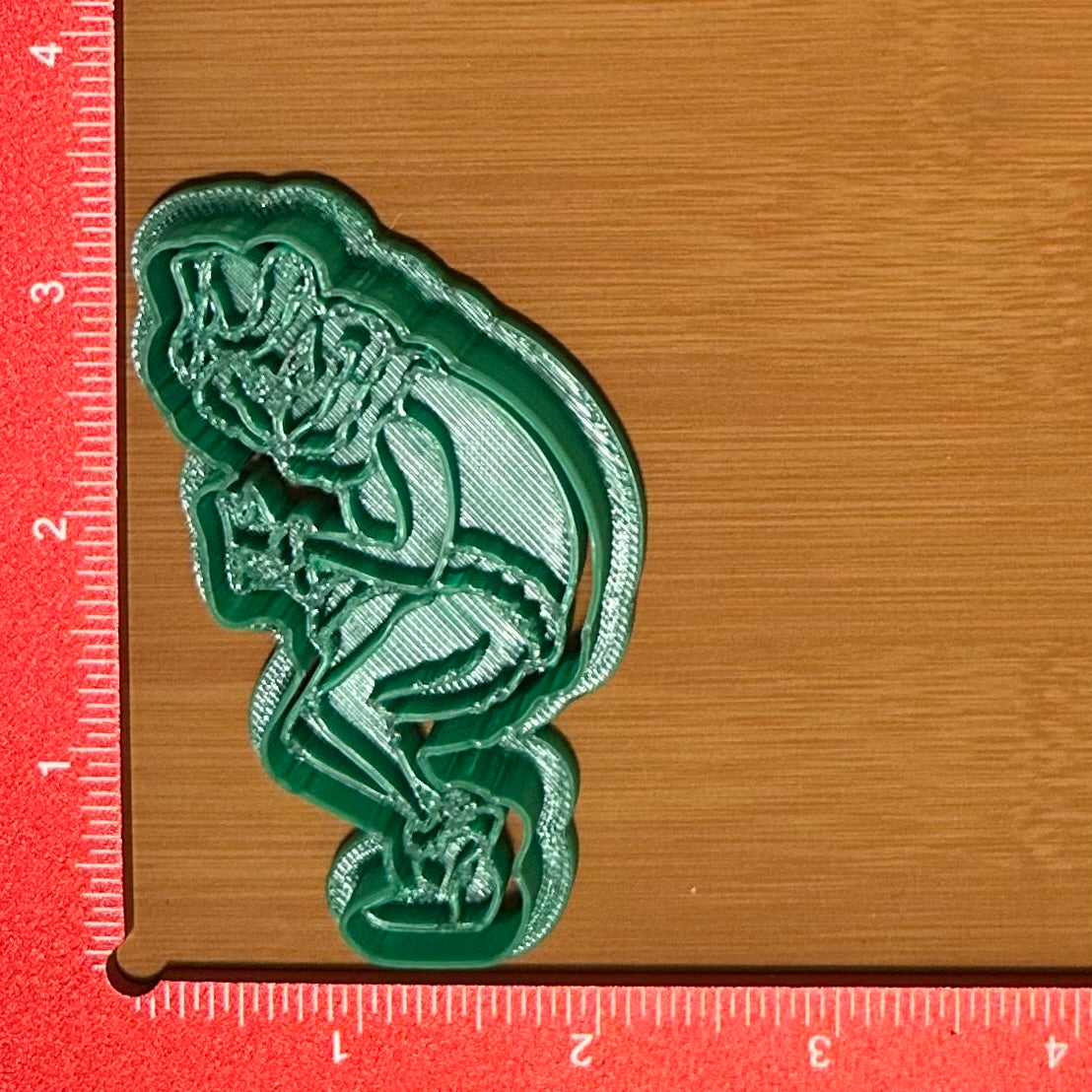 Sneaking Grinch - Custom 3D Printed Cookie Cutter + Stamp Combo