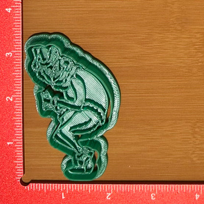 Sneaking Grinch - Custom 3D Printed Cookie Cutter + Stamp Combo