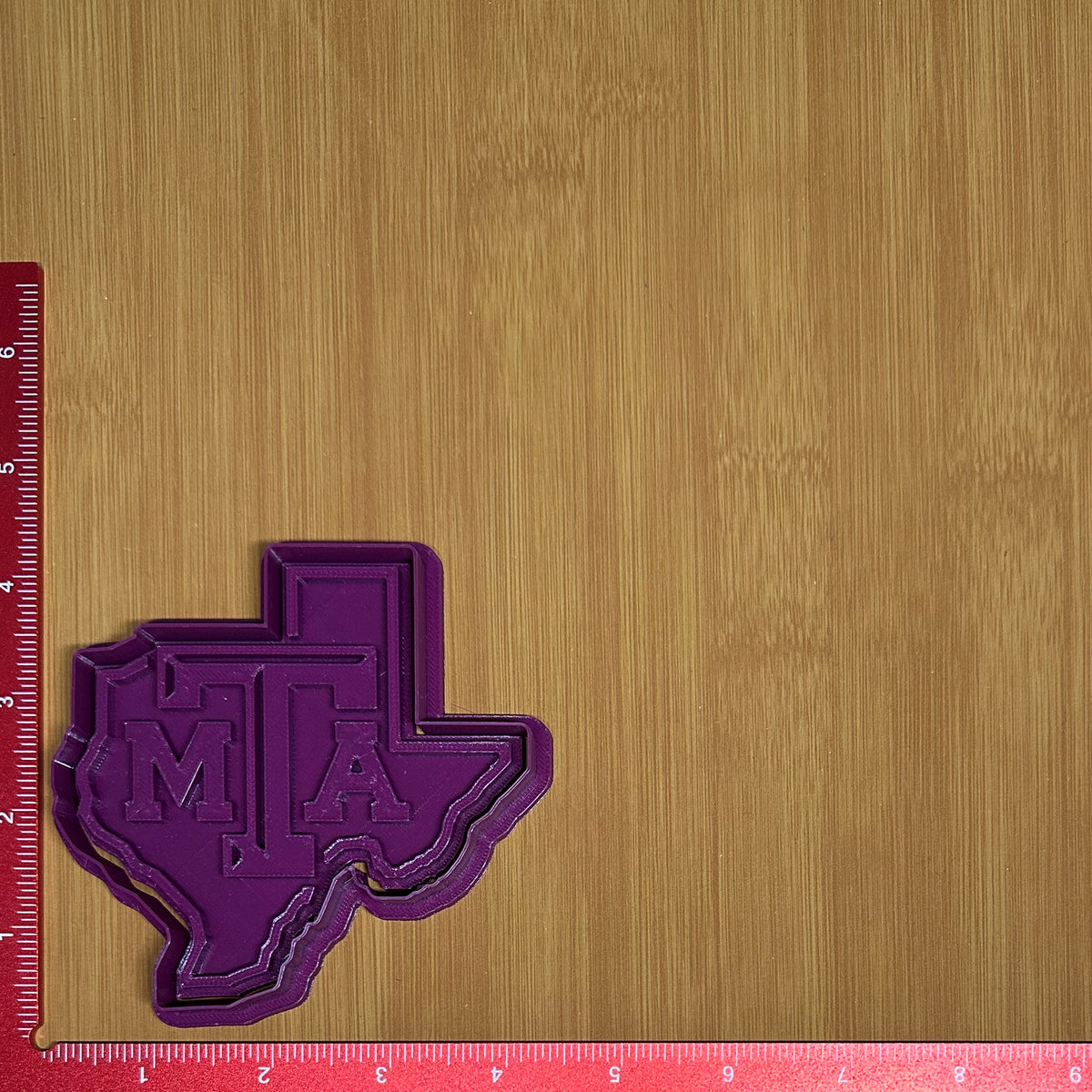Texas A&M State Outline - Custom 3D Printed Cookie Cutter + Stamp Combo