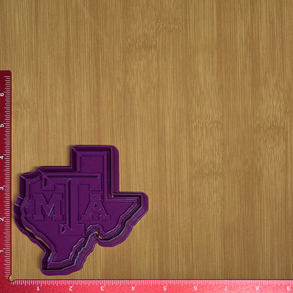 Texas A&M State Outline - Custom 3D Printed Cookie Cutter + Stamp Combo