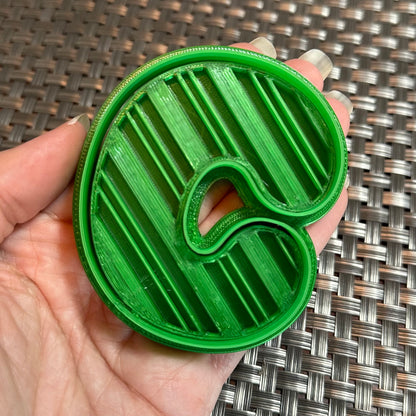 Letter with Candy Cane Stripe Pattern - Custom 3D Printed Cookie Cutter + Stamp Combo