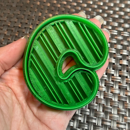 Letter with Candy Cane Stripe Pattern - Custom 3D Printed Cookie Cutter + Stamp Combo