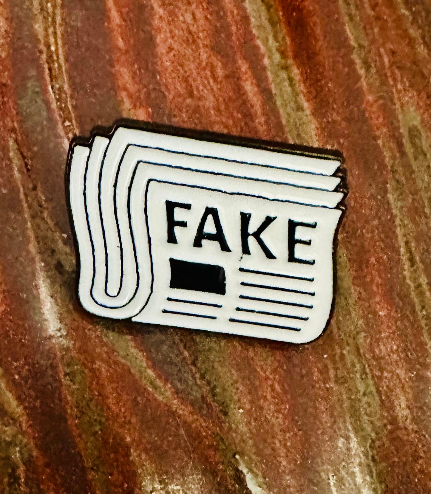 Fake News Enamel Pin