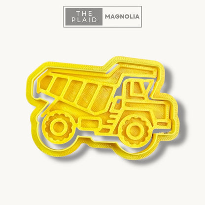 Dump Truck - Custom 3D Printed Cookie Cutter + Stamp Combo