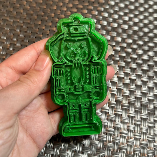 Nutcracker with Dog Head - Custom 3D Printed Cookie Cutter + Stamp Combo