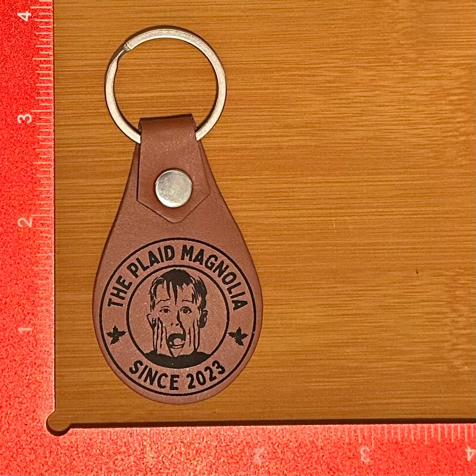 Home Alone Battle Plan - Laser Engraved Keychain