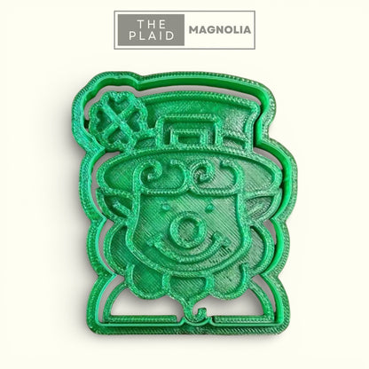 Leprechaun - Custom 3D Printed Cookie Cutter + Stamp Combo