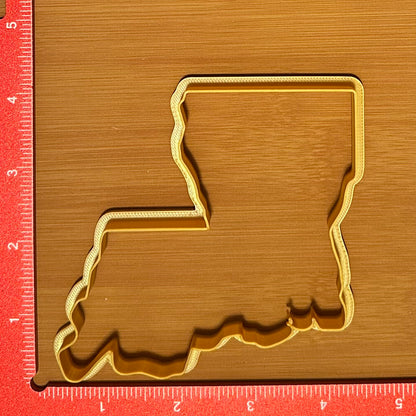 Saints Louisiana State Outline - Custom 3D Printed Cookie Cutter + Stamp Combo