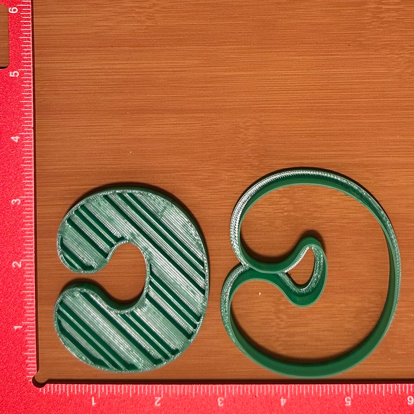 Letter with Candy Cane Stripe Pattern - Custom 3D Printed Cookie Cutter + Stamp Combo