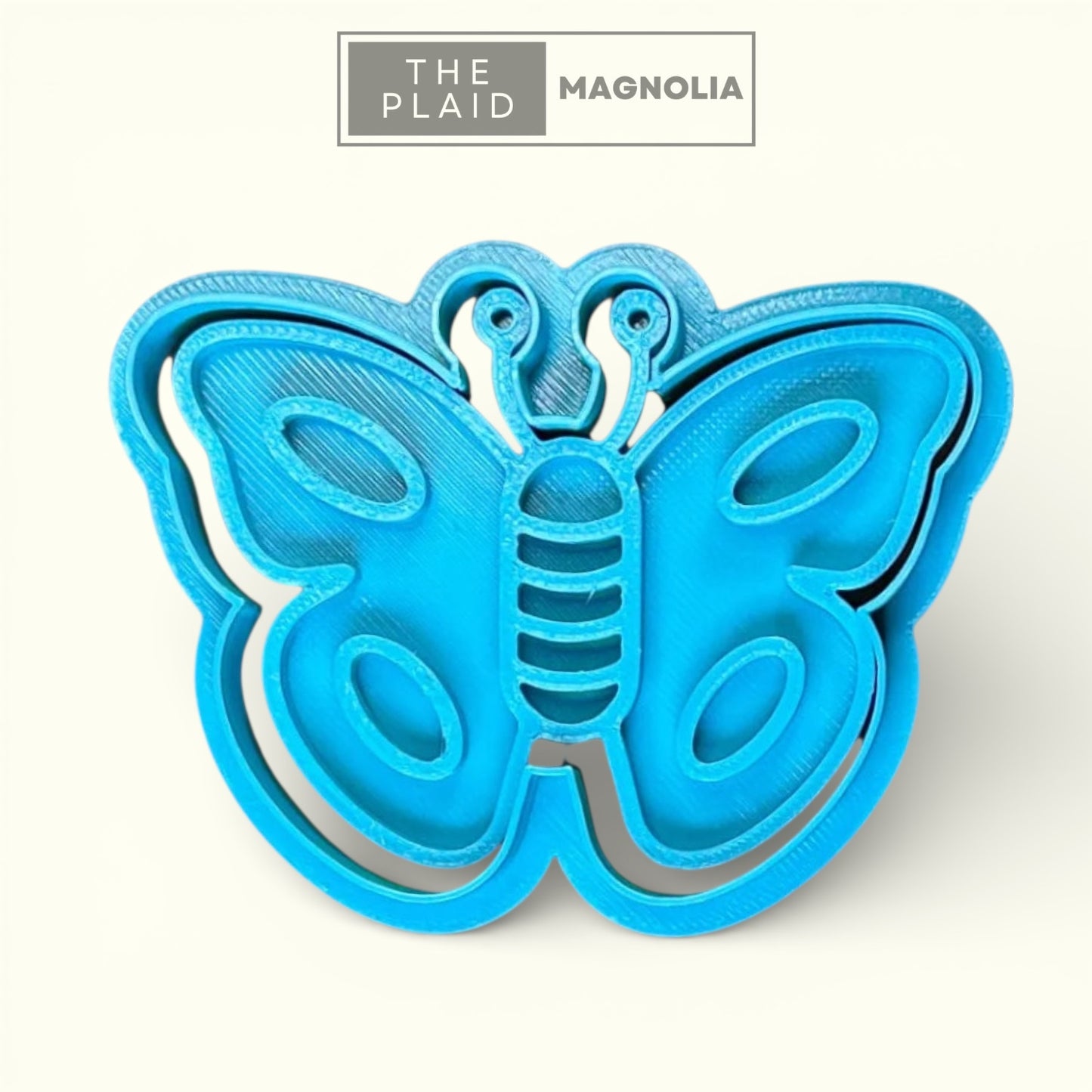 Butterfly - Custom 3D Printed Cookie Cutter + Stamp Combo