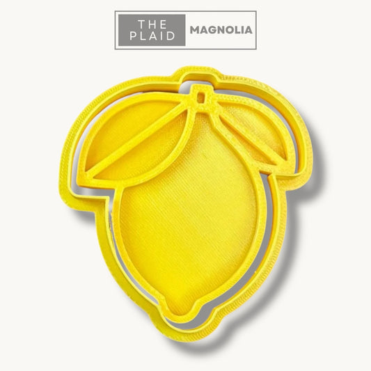 Lemon - Custom 3D Printed Cookie Cutter + Stamp Combo