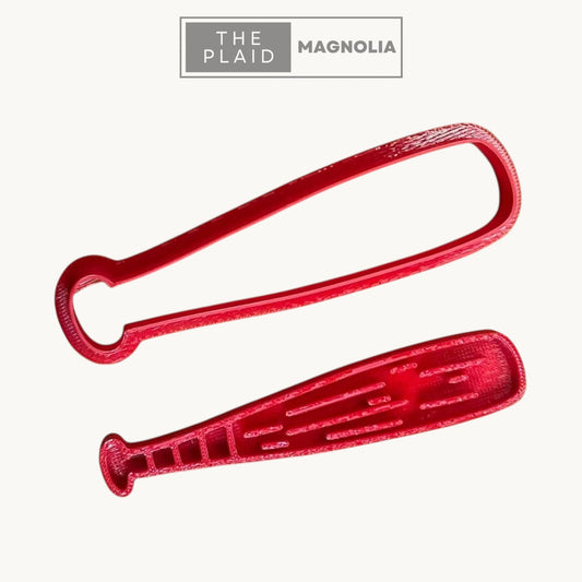 Baseball Bat - Custom 3D Printed Cookie Cutter + Stamp Combo