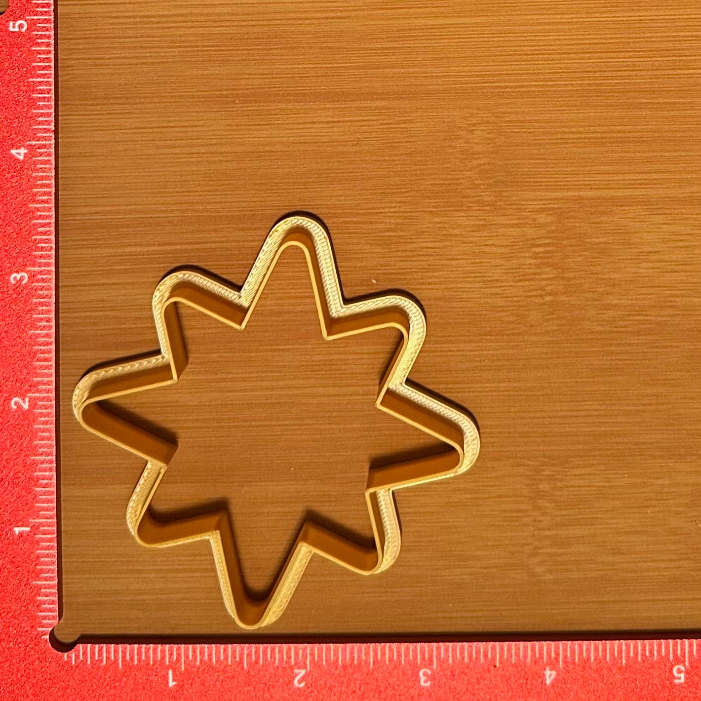 8-Point Star - Custom 3D Printed Cookie Cutter + Stamp Combo