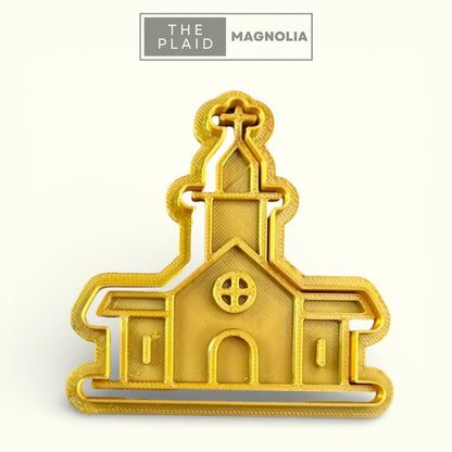 Church - Custom 3D Printed Cookie Cutter + Stamp Combo