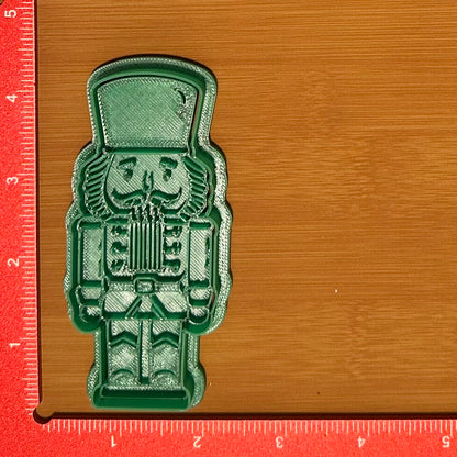 Nutcracker with Highlighted Hat - Custom 3D Printed Cookie Cutter + Stamp Combo