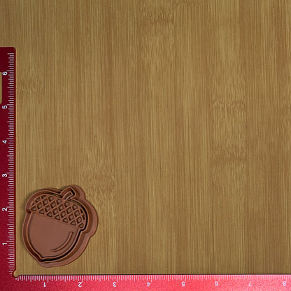 Acorn - Custom 3D Printed Cookie Cutter + Stamp Combo