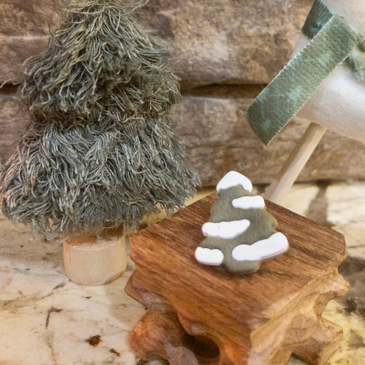 Flocked Christmas Tree Lapel