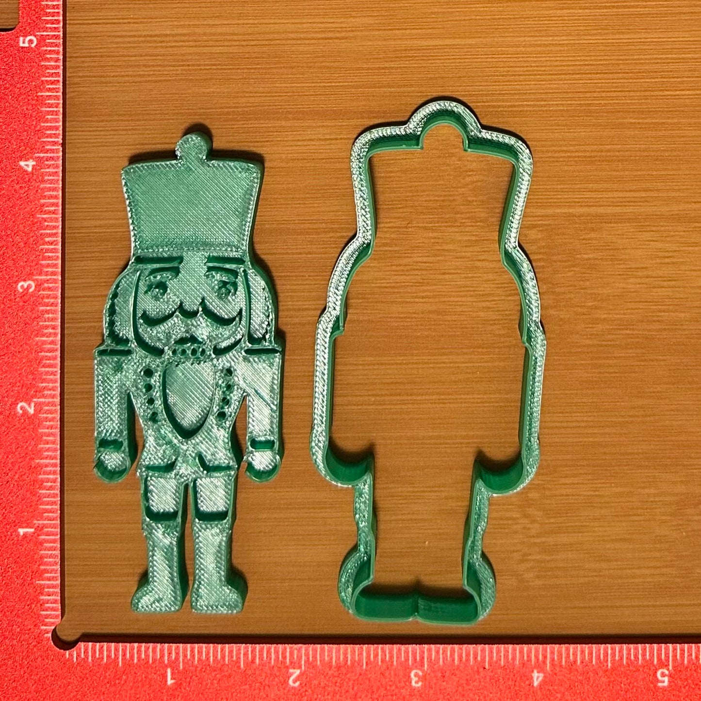 Nutcracker with Pointed Hat - Custom 3D Printed Cookie Cutter + Stamp Combo