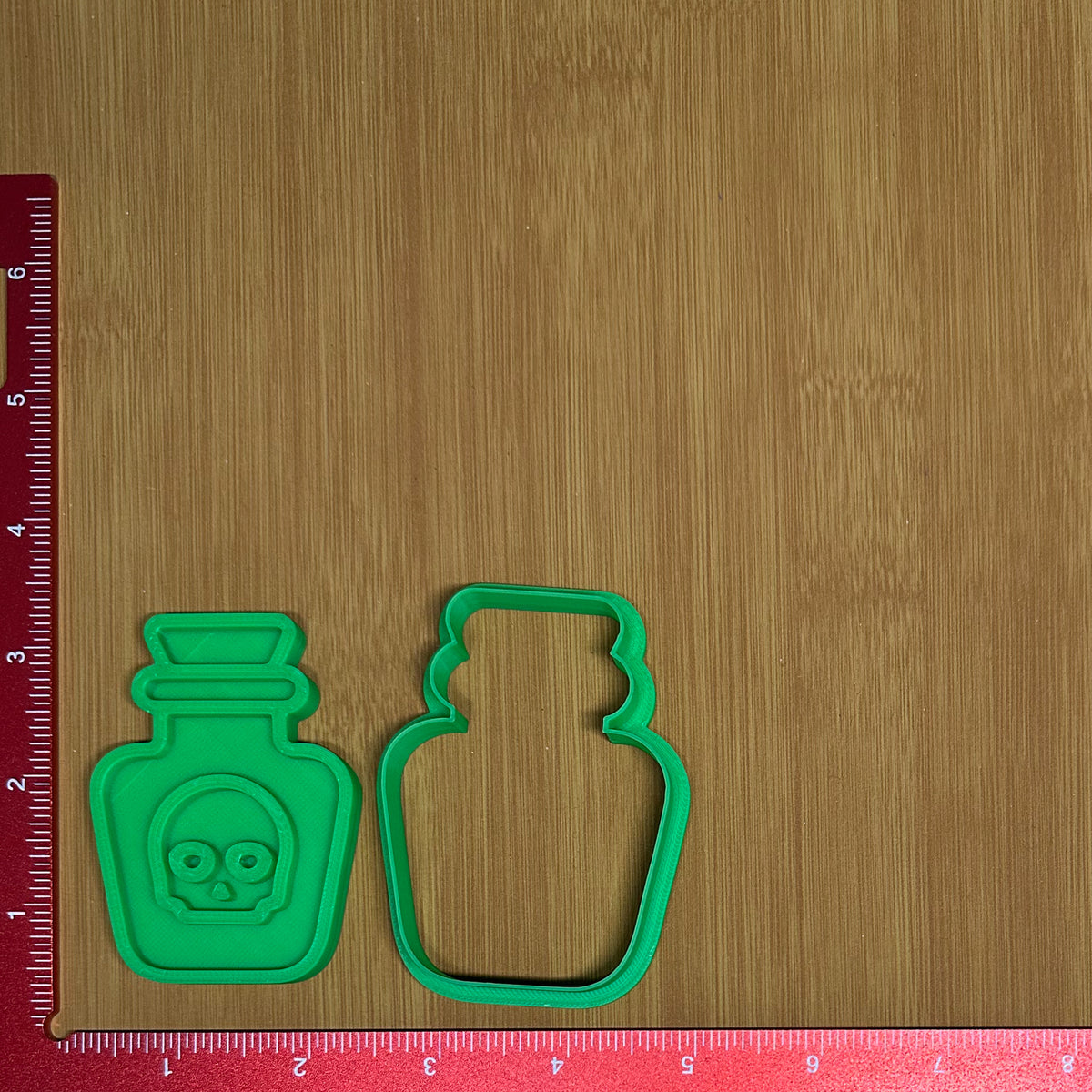 Poison Vial - Custom 3D Printed Cookie Cutter + Stamp Combo